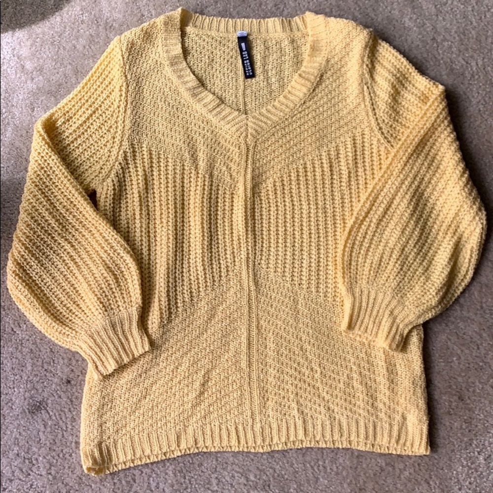 Yellow Bell-Sleeve Sweater